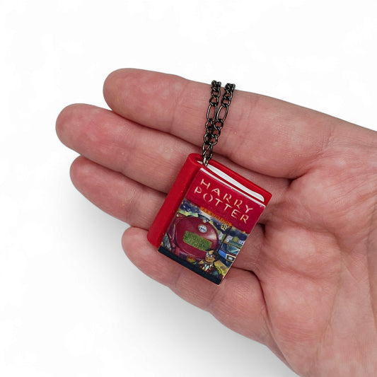 Κολιέ βιβλίο κόκκινο Harry Potter από πολυμερικό πηλό