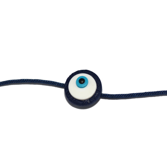 Βραχιόλι evil eye μπλε γλυπτό στο χέρι με πολυμερικό πηλό
