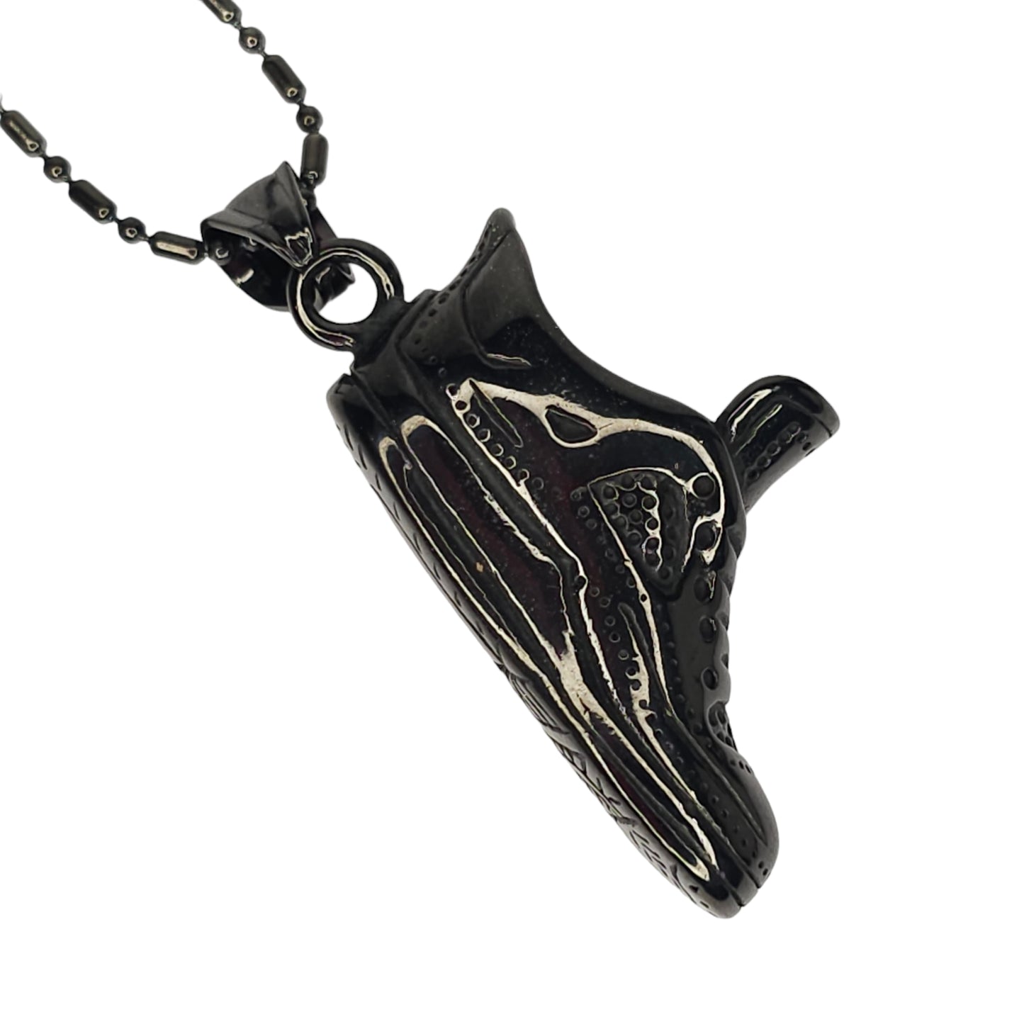 Μαύρο μακρύ μενταγιόν αθλητικό παπούτσι από ανοξείδωτο ατσάλι