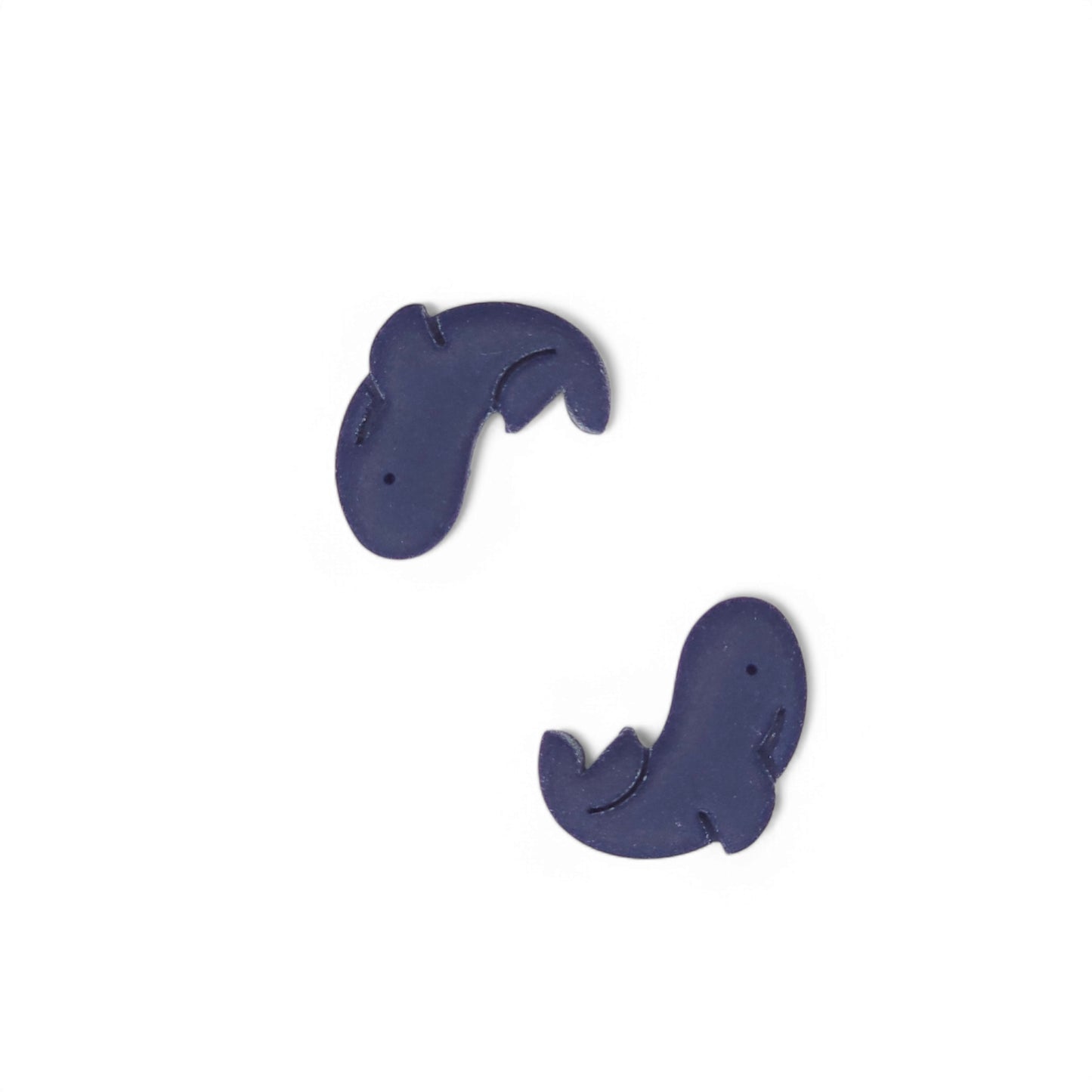 Καρφωτά καλοκαιρινά παιδικά σκουλαρίκια μπλε μαρίν φαλαινίτσες από πολυμερικό πηλό