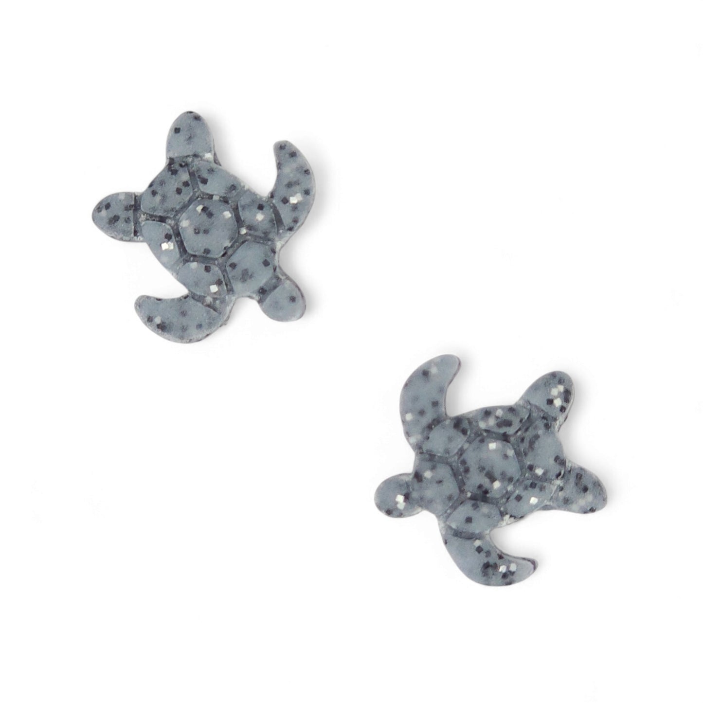 Καρφωτά καλοκαιρινά παιδικά σκουλαρίκια χελωνάκια γρανίτης από πολυμερικό πηλό