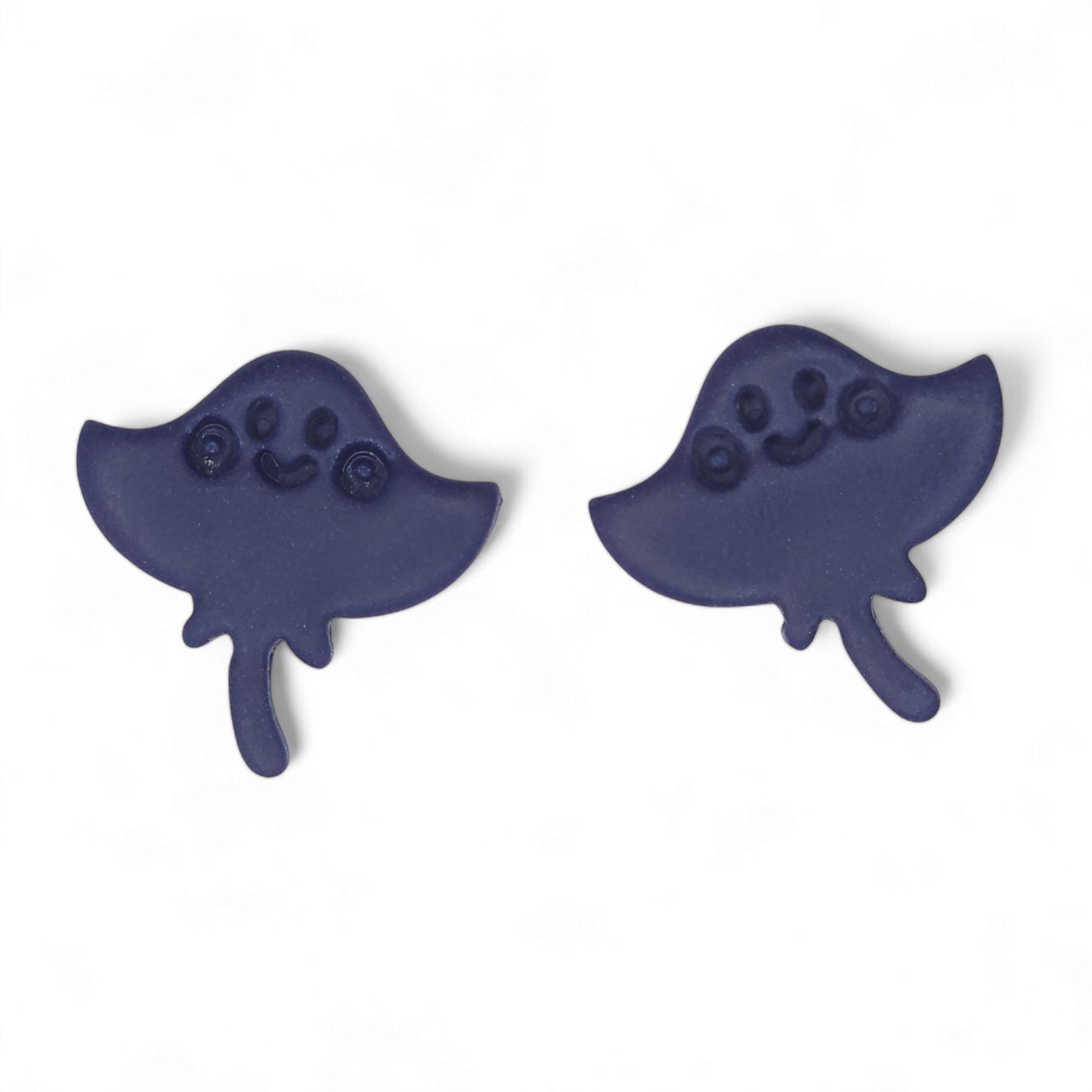 Καλοκαιρινά σκουλαρίκια μπλε μαρίν σαλάχια από πολυμερικό πηλό