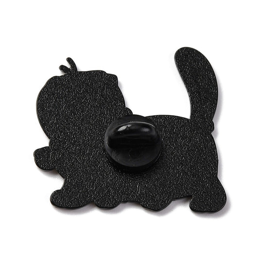 Χαριτωμένη μεταλλική καρφίτσα με γάτα τρικολόρ