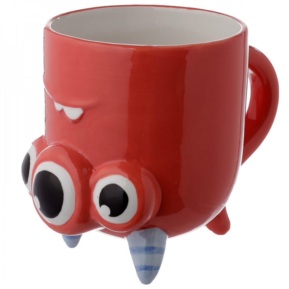 Κεραμική κόκκινη κούπα τερατάκι upside down mug