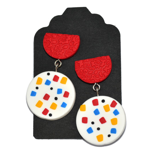 Κρεμαστά σκουλαρίκια απ'τη συλλογή Deconstucted Mondrian