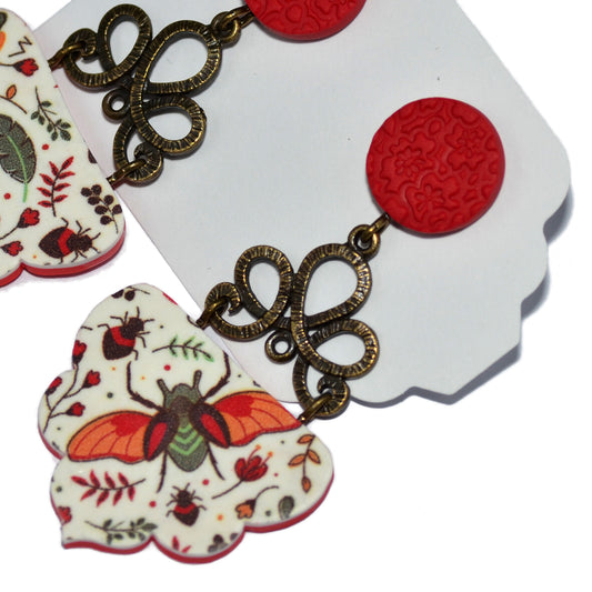 Κρεμαστά παιχνιδιάρικα σκουλαρίκια της συλλογής Ladies & bugs