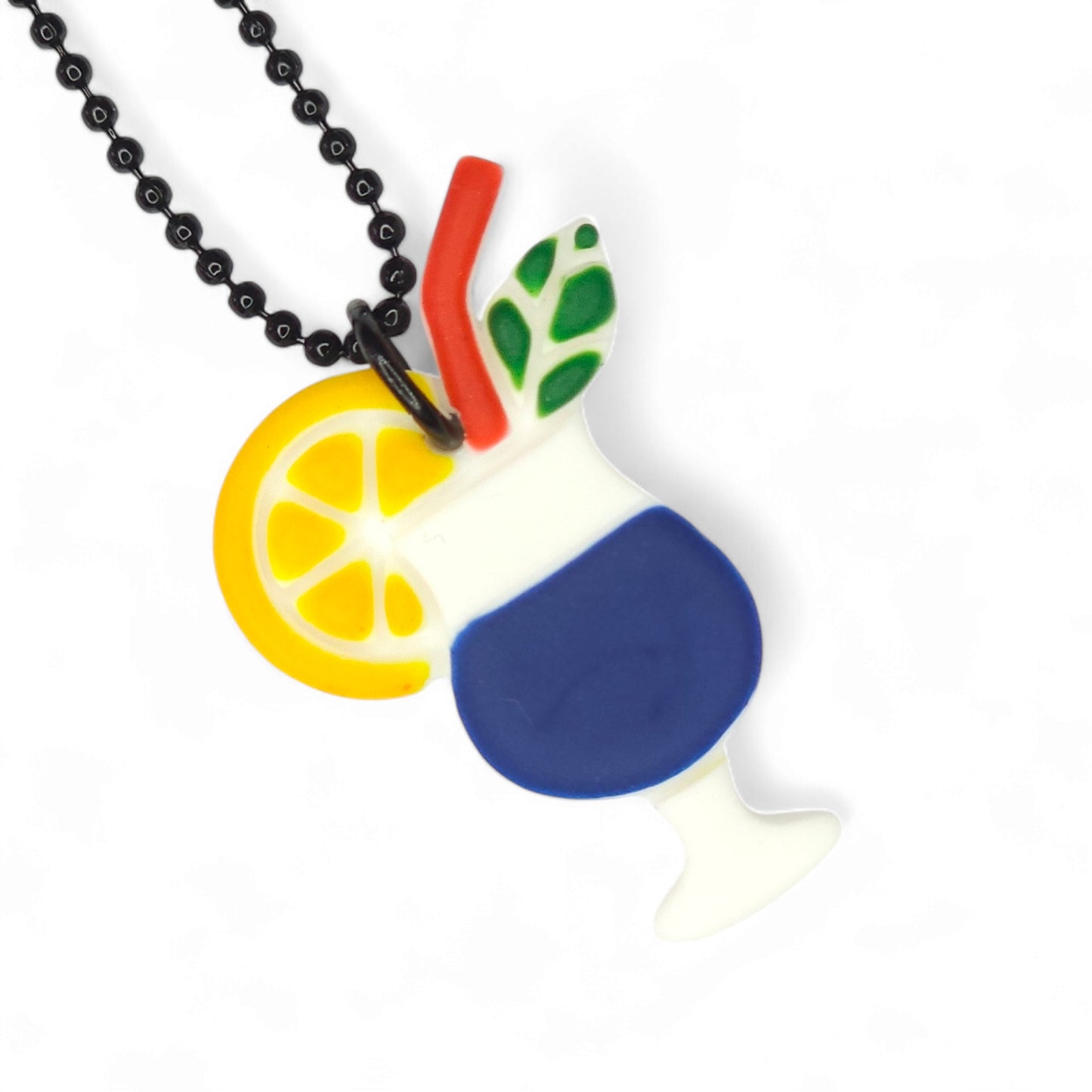 Μακρύ καλοκαιρινό κολιέ κοκτέιλ από πολυμερικό πηλό