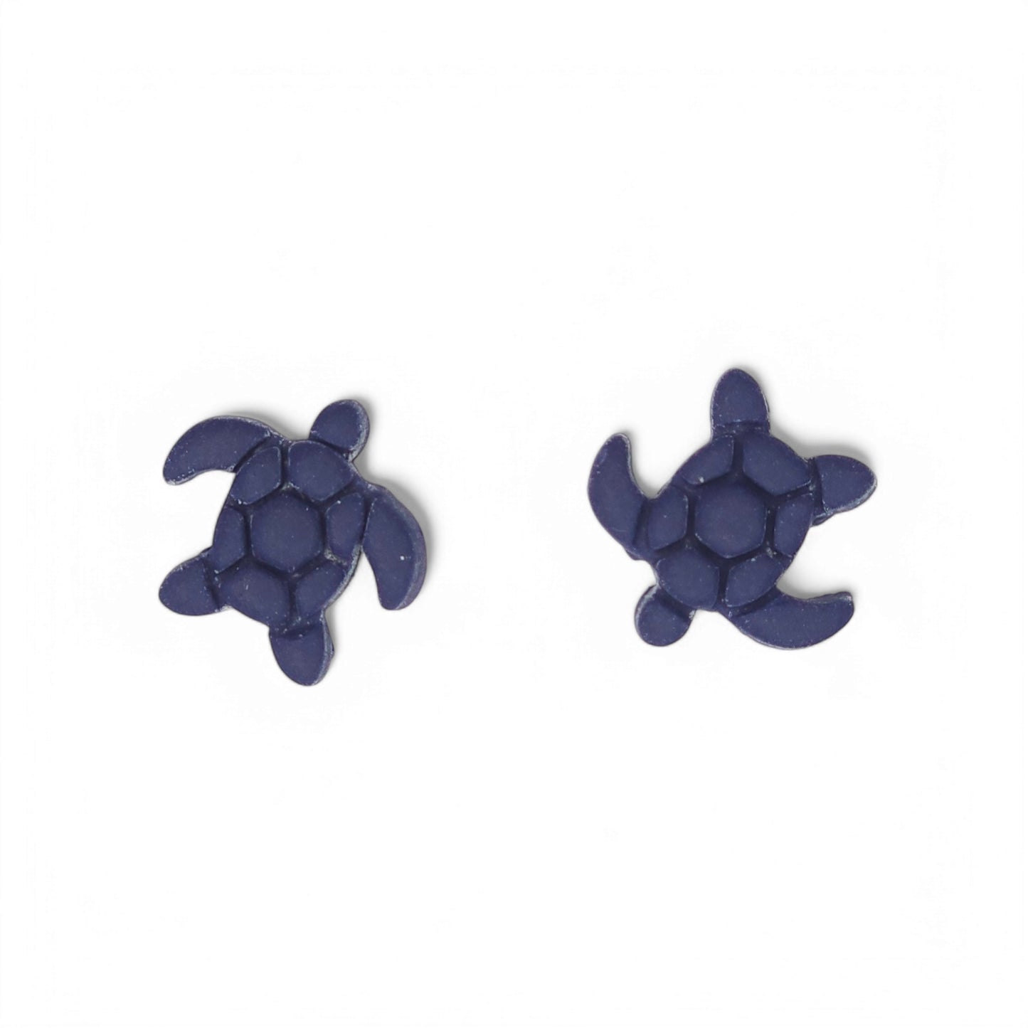 Καρφωτά καλοκαιρινά παιδικά σκουλαρίκια μπλε μαρίν χελωνάκια από πολυμερικό πηλό