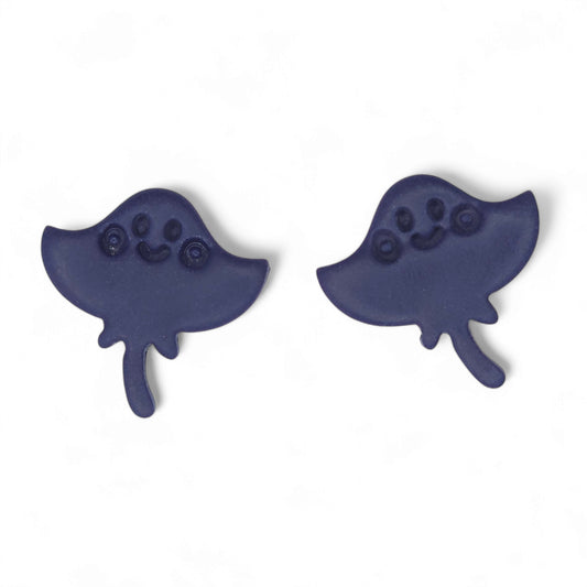 Καλοκαιρινά σκουλαρίκια μπλε μαρίν σαλάχια από πολυμερικό πηλό