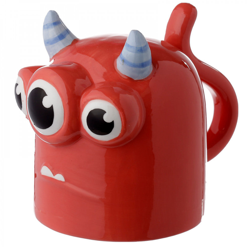Κεραμική κόκκινη κούπα τερατάκι upside down mug