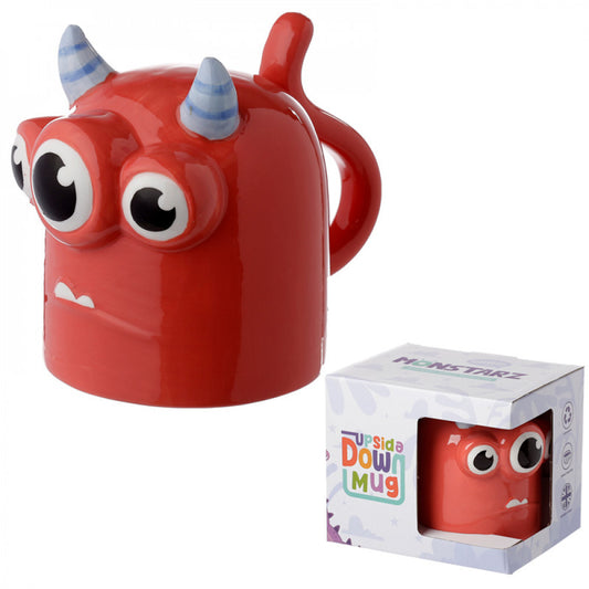 Κεραμική κόκκινη κούπα τερατάκι upside down mug
