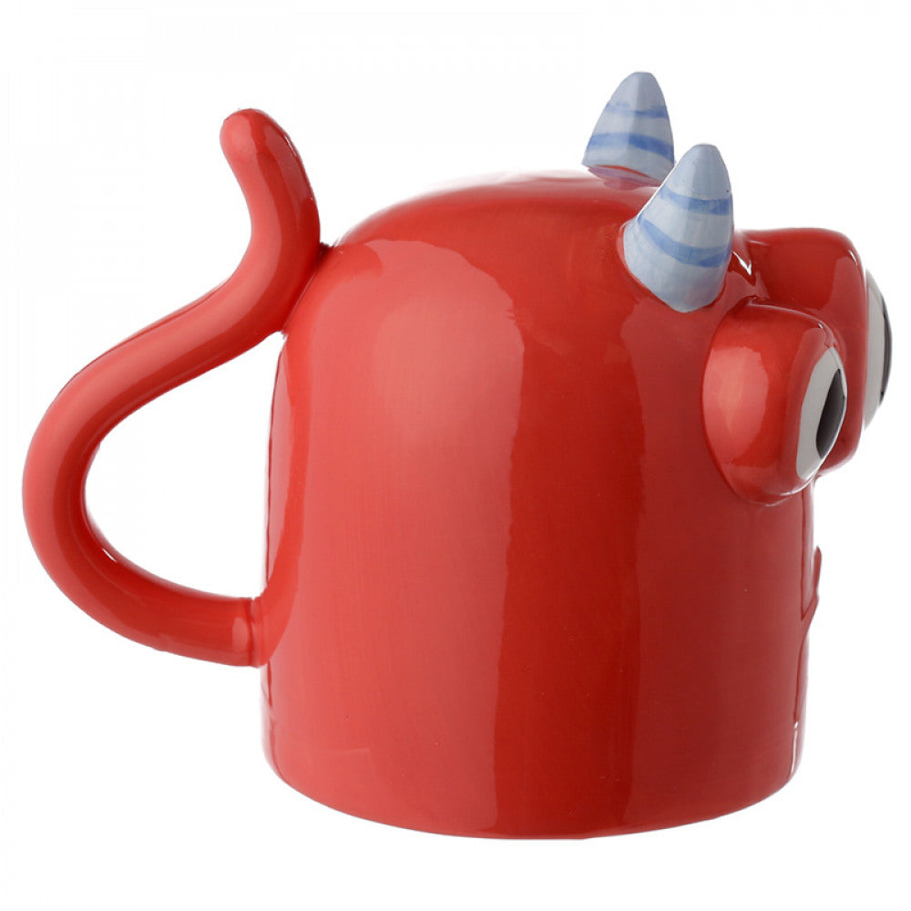 Κεραμική κόκκινη κούπα τερατάκι upside down mug